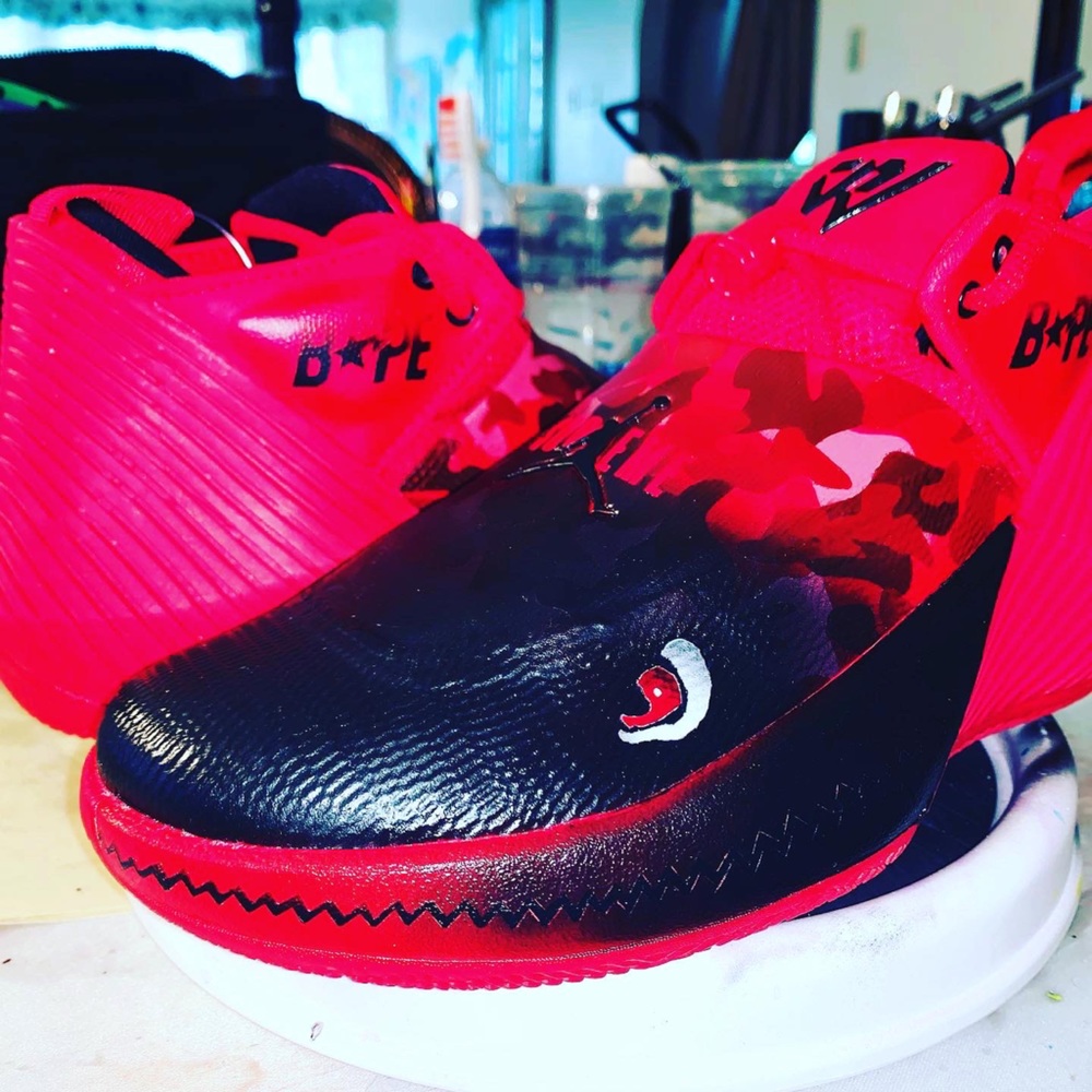 Jordans Customs Westbrook Bape Camo/Supreme